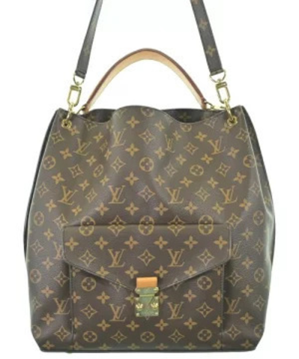 Louis Vuitton Metis Hobo Handbag Brown All over